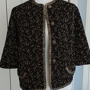 Couture Imports Vintage Black/Gold Jacket M